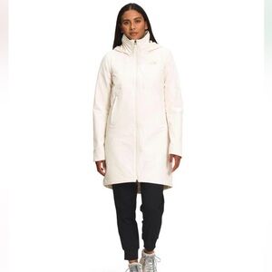 The North Face Shelbe Raschel Parka Long Jacket Full Zip Fleece Lined White L